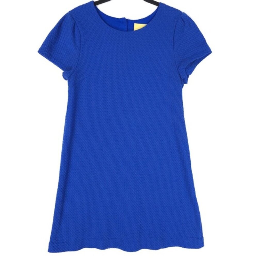 ANTHROPOLOGIE Maeve Women’s Textured Tunic Mini Dress Blue A-Line‎ Shift MEDIUM